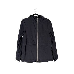 Sweaty Betty Black Pack It Up Hooded Jacket Water-Resistant Size Small 4-6